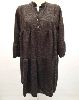 Tuniek, zwart met lichte print