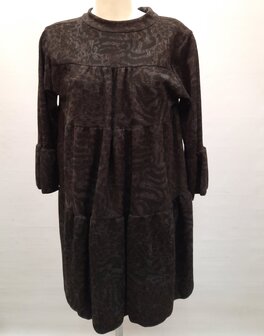 Tuniek, zwart met lichte print