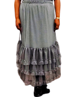  Petticoat rok grijs tule