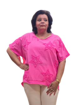 Vrolijke shirt roze 100% cotton