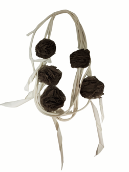 Myrjo ketting taupe bloemen