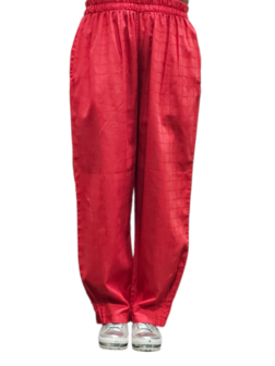 Broek La-Bass, rood, rekbare taille