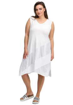 Mouwloze jurk/tuniek &#039;MARIS&#039; wit
