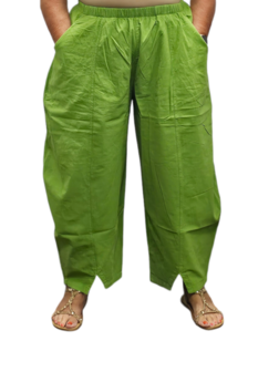 Broek 100% katoen groen