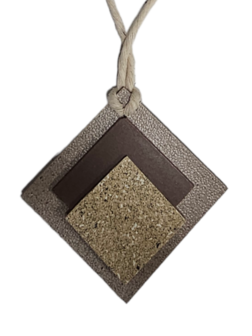 Myrjo ketting taupe met fantasie patroon