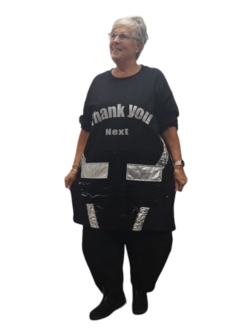 Tuniek/jurk zwart met print 