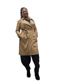 Lady&#039;s long coat beige travel