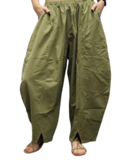 Broek 100% katoen army