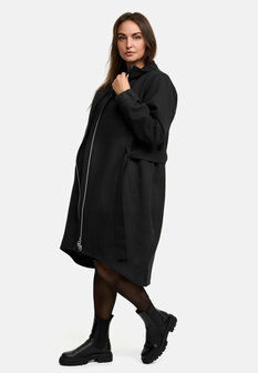 Kekoo Trench coat &#039;Velvet&#039; zwart