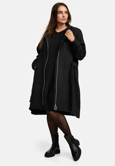 Kekoo Trench coat &#039;Velvet&#039; zwart