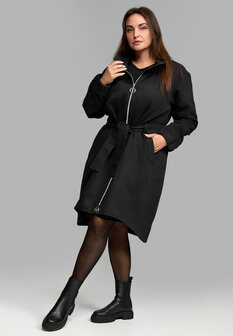 Kekoo Trench coat &#039;Velvet&#039; zwart