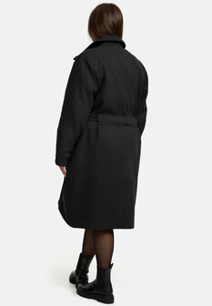 Kekoo Trench coat &#039;Velvet&#039; zwart