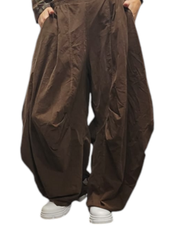 Ruime ballonbroek  donker bruin corduroy