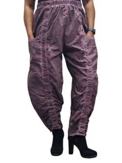 Aparte broek aubergine stone washed