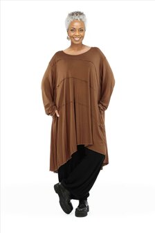 Tuniek/jurk  bruin van viscose