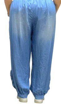 Denimbroek met leuke zakken- licht blauw stone washed