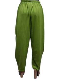 Broek groen met gedeeltelijk print