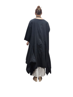 Jurk- lange tuniek zwart 100% cotton