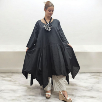 Jurk- lange tuniek zwart 100% cotton