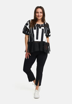 Kekoo tuniek &#039;Inverse&#039; zwart/wit