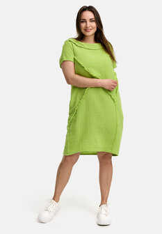 Kekoo exclusief- jurk &#039;Muslin&#039; groen