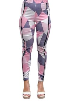  Legging roze/wit/grijs legging zakken, Kekoo