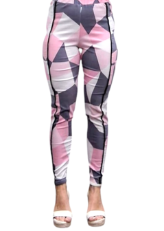  Legging roze/wit/grijs legging zakken, Kekoo