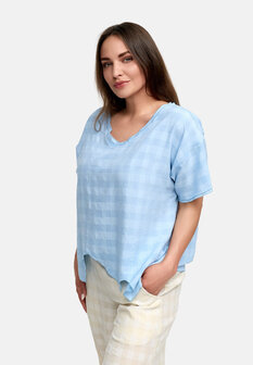 Kekoo shirt &#039;Vento&#039; lichtblauw