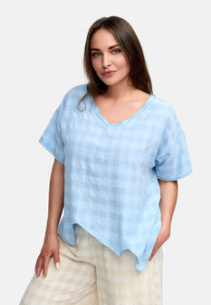 Kekoo shirt &#039;Vento&#039; lichtblauw