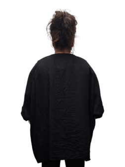 Wijde tuniek La Bass zwart print
