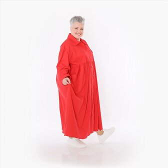 Zomerjas Celestia  in A-vorm van fijne poplinkwaliteit rood