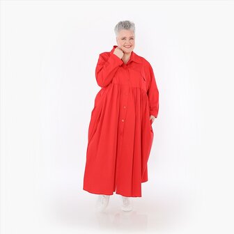 Zomerjas Celestia  in A-vorm van fijne poplinkwaliteit rood
