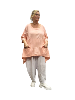 Shirt abrikoos 100% katoen