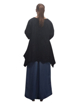 Shirt zwart A-lijn 100% cotton