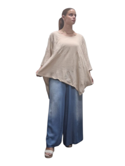 Shirt zand A-lijn asymmetrisch