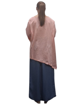 Shirt abrikoos A-lijn asymmetrisch