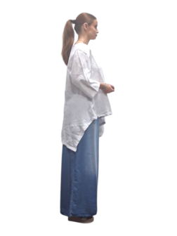 Shirt wit  A-lijn asymmetrisch