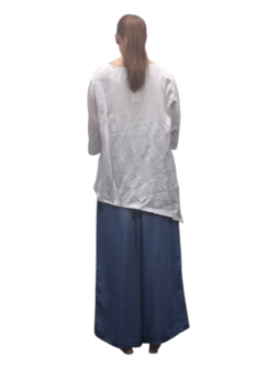 Shirt wit  A-lijn asymmetrisch