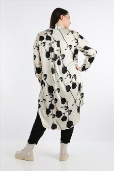 Zomerblouse in ronde vorm gemaakt van gladde satijnkwaliteit
