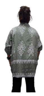 Blouse La Bass groen print