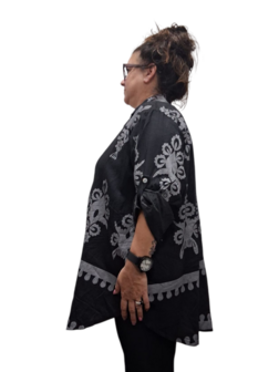 Blouse La Bass zwart print