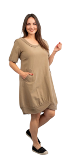 Kekoo jurk &#039;Lino&#039; Taupe-Khaki