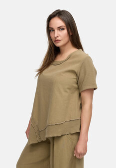Kekoo -Lino-Tuniek-Taupe-khaki