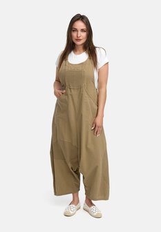 Kekoo tuinbroek &#039;Lino&#039;- Taupe-khaki
