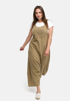 Kekoo tuinbroek &#039;Lino&#039;- Taupe-khaki