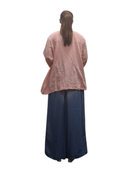 Shirt -tuniek -abrikoos -100% cotton A-lijn