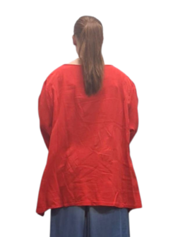 Shirt-rood-A-lijn-100-cotton