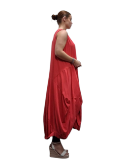 Tricot ballonjurk rood