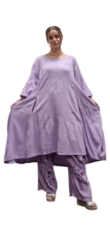 Jurk100%-katoen-lila