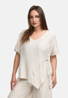 Kekoo asymmetrische tuniek Ibiza champagne